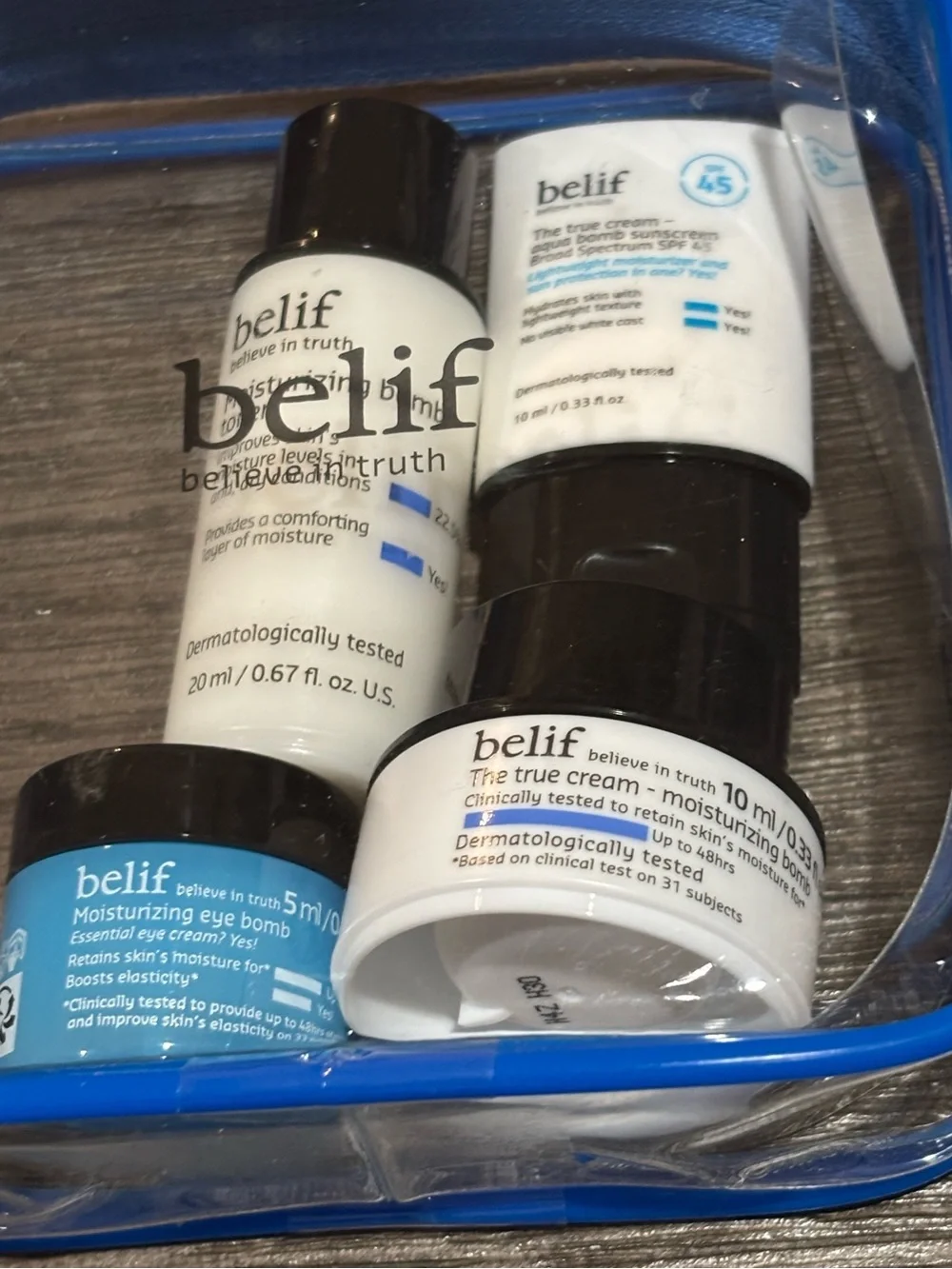 Belif Hydrate & Go Travel Kit • Skincare + Travel Bag